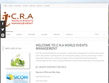 Tablet Screenshot of craworldeventsmanagement.com